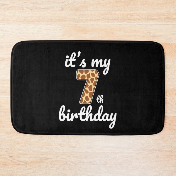 Item preview, Its my birthday, 7th Birthday Giraffe Print, Kid Giraffe 7th Birthday, 7 Years Old Wild Animal, Number Seven Safari Zoo designed and sold by singRsong.