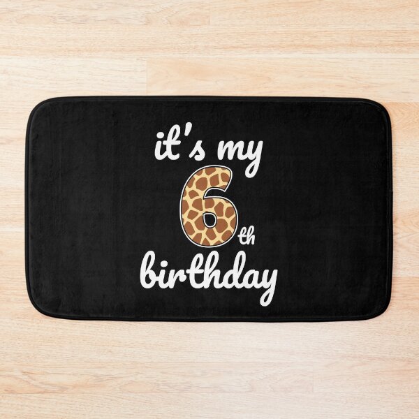Item preview, Its my birthday, 6th Birthday Giraffe Print, Kid Giraffe 6th Birthday, 6 Years Old Wild Animal, Number Six Safari Zoo designed and sold by singRsong.