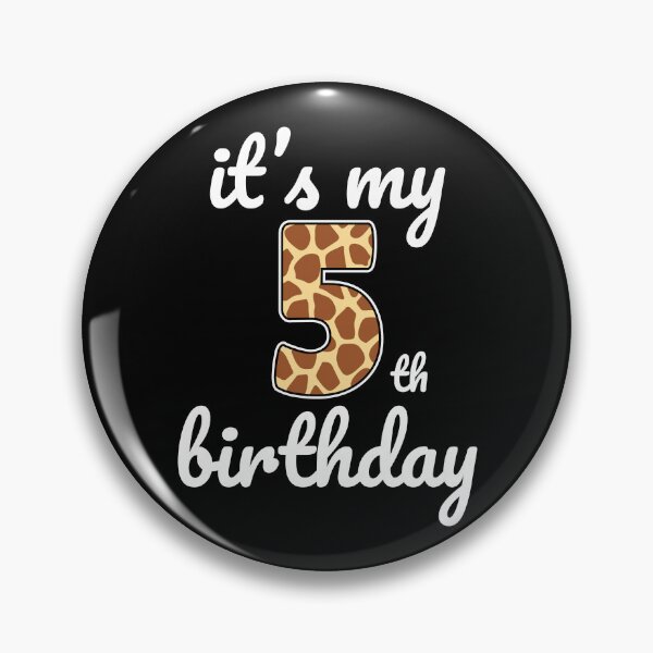 Item preview, Its my birthday, 5th Birthday Giraffe Print, Kid Giraffe 5th Birthday, 5 Years Old Wild Animal, Number Five Safari Zoo designed and sold by singRsong.