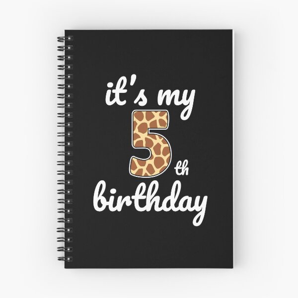 Item preview, Its my birthday, 5th Birthday Giraffe Print, Kid Giraffe 5th Birthday, 5 Years Old Wild Animal, Number Five Safari Zoo designed and sold by singRsong.