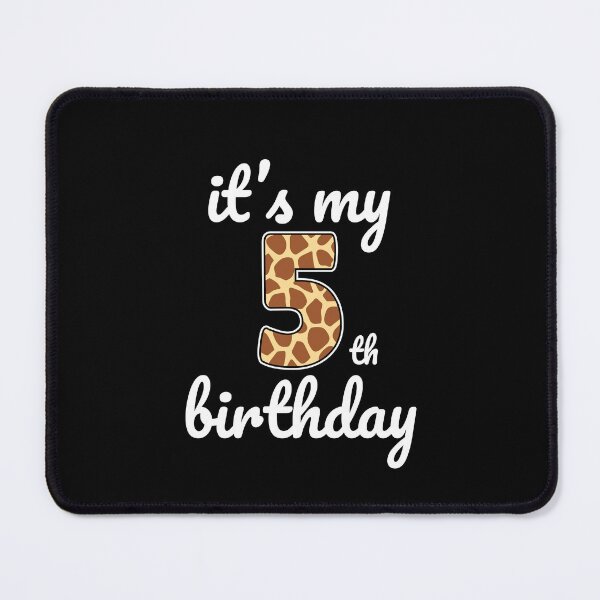 Item preview, Its my birthday, 5th Birthday Giraffe Print, Kid Giraffe 5th Birthday, 5 Years Old Wild Animal, Number Five Safari Zoo designed and sold by singRsong.
