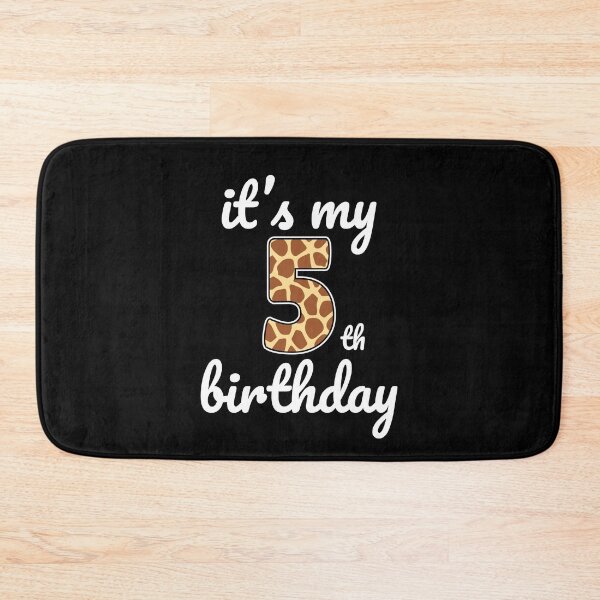 Item preview, Its my birthday, 5th Birthday Giraffe Print, Kid Giraffe 5th Birthday, 5 Years Old Wild Animal, Number Five Safari Zoo designed and sold by singRsong.