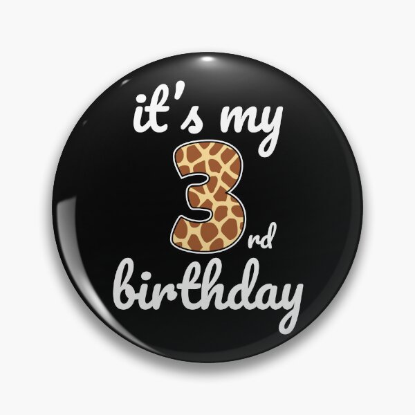 Item preview, Its my birthday, 3rd Birthday Giraffe Print, Kid Giraffe 3rd Birthday, 3 Years Old Wild Animal, Number Three Safari Zoo designed and sold by singRsong.