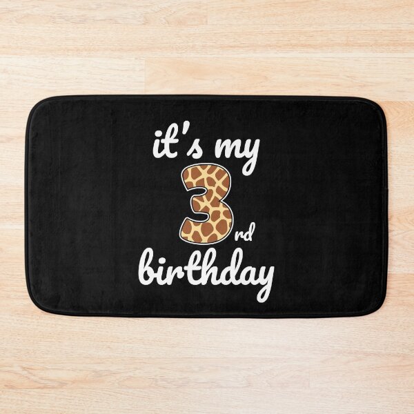 Item preview, Its my birthday, 3rd Birthday Giraffe Print, Kid Giraffe 3rd Birthday, 3 Years Old Wild Animal, Number Three Safari Zoo designed and sold by singRsong.