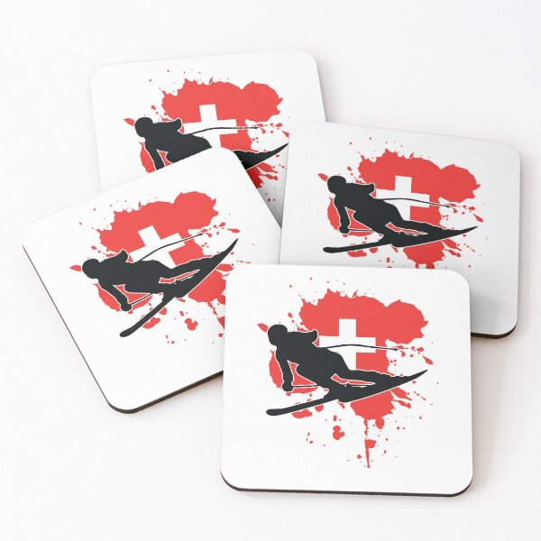 Item preview, Switzerland Flag Skier - Alpine Skiing designed and sold by Falassion.
