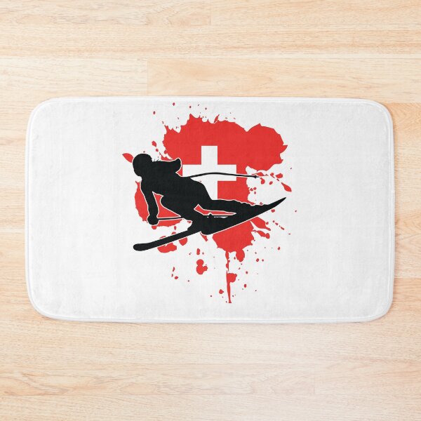Item preview, Switzerland Flag Skier - Alpine Skiing designed and sold by Falassion.