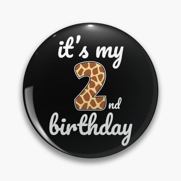 Item preview, Its my birthday, 2nd Birthday Giraffe Print, Kid Giraffe 2nd Birthday, 2 Years Old Wild Animal, Number Two Safari Zoo designed and sold by singRsong.