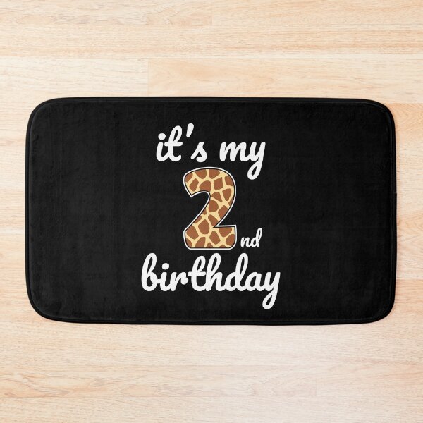 Item preview, Its my birthday, 2nd Birthday Giraffe Print, Kid Giraffe 2nd Birthday, 2 Years Old Wild Animal, Number Two Safari Zoo designed and sold by singRsong.
