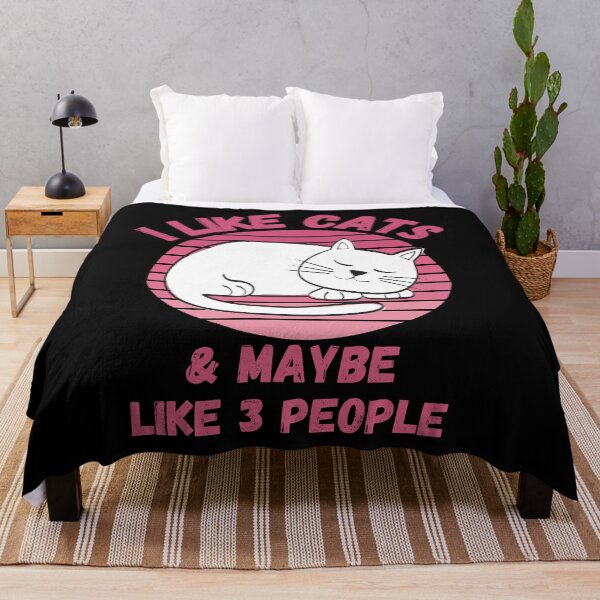 Item preview, I Like Cats and Maybe 3 People Funny Cat Lover Design designed and sold by Nathalie Aynié.