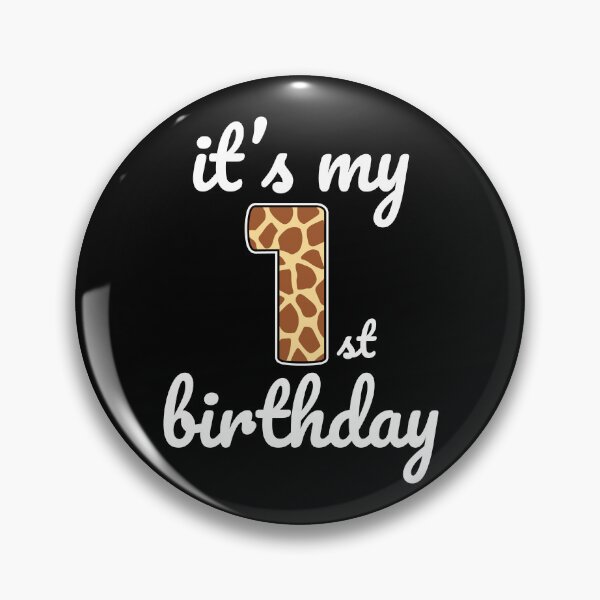 Item preview, Its my birthday, 1st Birthday Giraffe Print, Kid Giraffe 1st Birthday, 1 Year Old Wild Animal, Number One Safari Zoo designed and sold by singRsong.