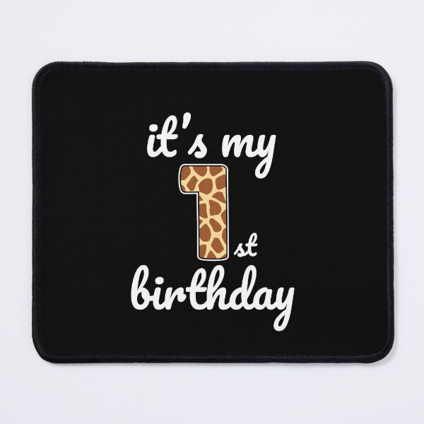 Item preview, Its my birthday, 1st Birthday Giraffe Print, Kid Giraffe 1st Birthday, 1 Year Old Wild Animal, Number One Safari Zoo designed and sold by singRsong.