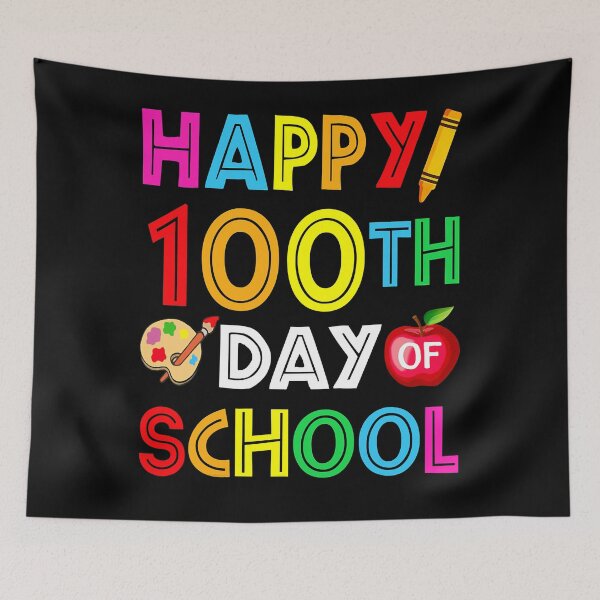Item preview, Happy 100th Day of School For Teacher & Student colorful  designed and sold by OscarBernal.
