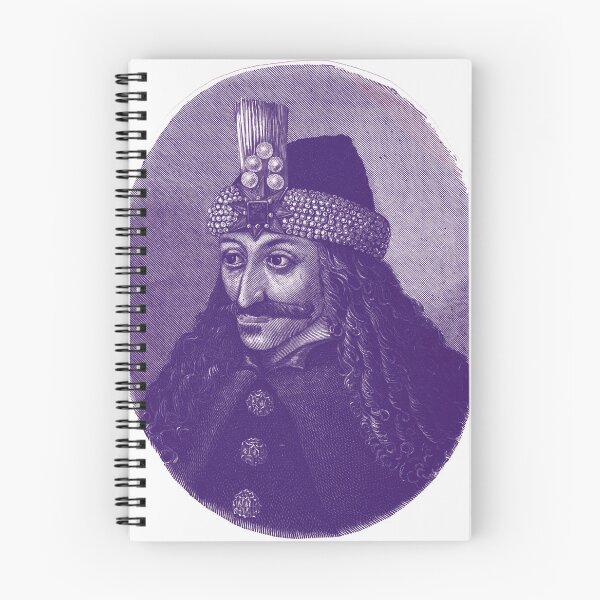 Item preview,  Vlad the Impaler - portrait black and white / blue designed and sold by Mad-Boy.
