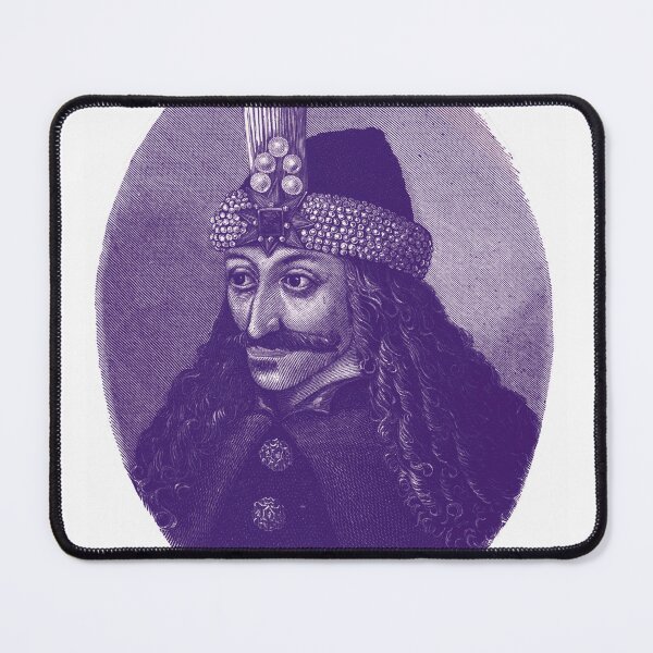 Item preview,  Vlad the Impaler - portrait black and white / blue designed and sold by Mad-Boy.