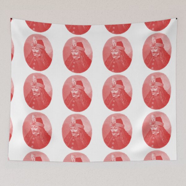 Item preview, Vlad the Impaler - portrait black and white - red edition designed and sold by Mad-Boy.