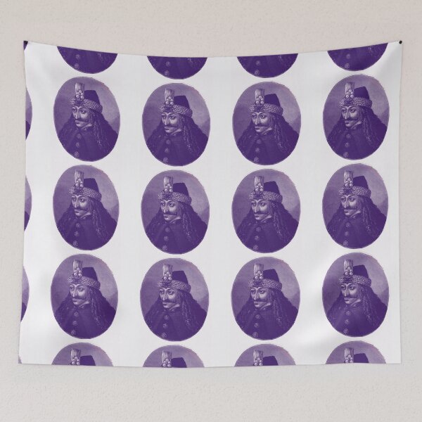 Item preview, Vlad the Impaler - portrait black and white / blue and white designed and sold by Mad-Boy.
