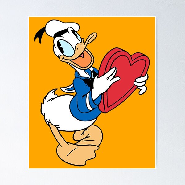 Gráfico del pato Donald para el día de San Valentín · Creative Fabrica