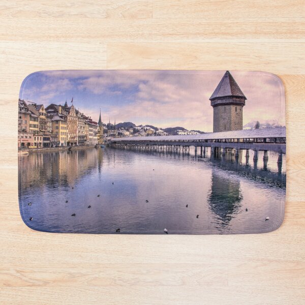 Item preview, Lucerne Old Bridge in winter  designed and sold by hawkie.