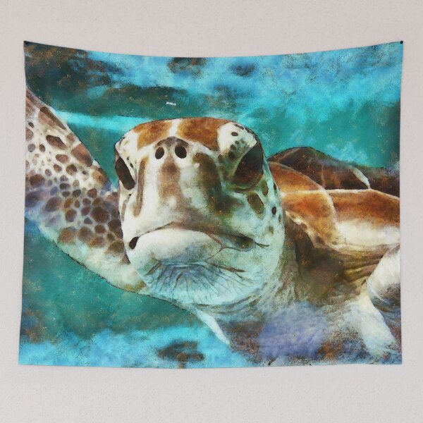 Item preview, Turtle Under Water Digital Painting designed and sold by NeavesPhoto.
