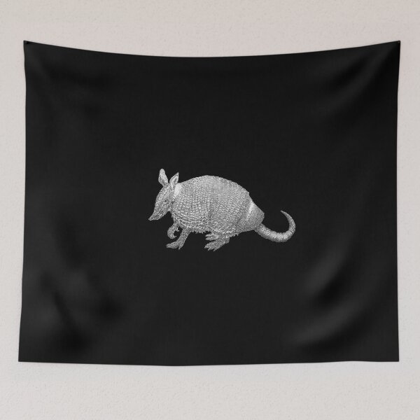 Item preview, Silver Armadillo on Black Canvas designed and sold by Serge Averbukh Art Studio.