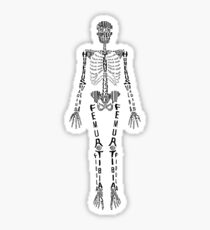 Typographical Skeleton Sticker