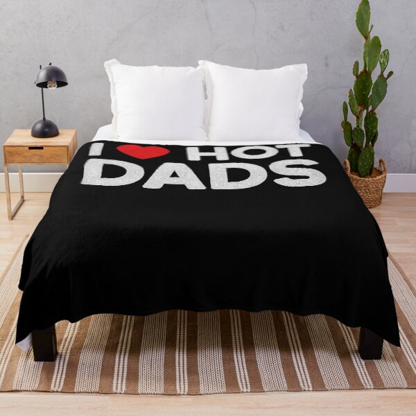 Item preview, I Love Hot Dads Vintage Funny Red Heart Love Dad Pullover Hoodie designed and sold by limonhati.