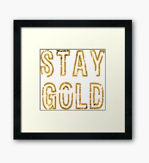 Bleib Gold Gerahmtes Wandbild
