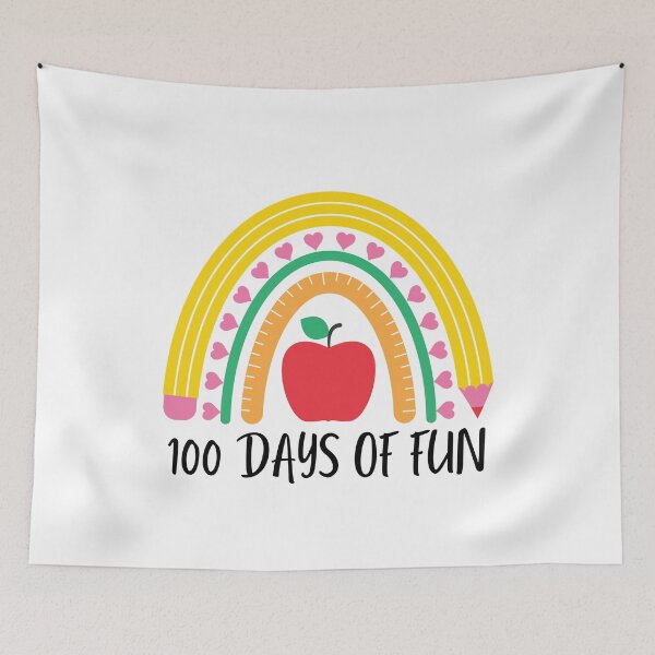 Item preview, 100 days of fun (black text)- teacher - kindergarten, preschool, elementary, middle school designed and sold by CaitU.