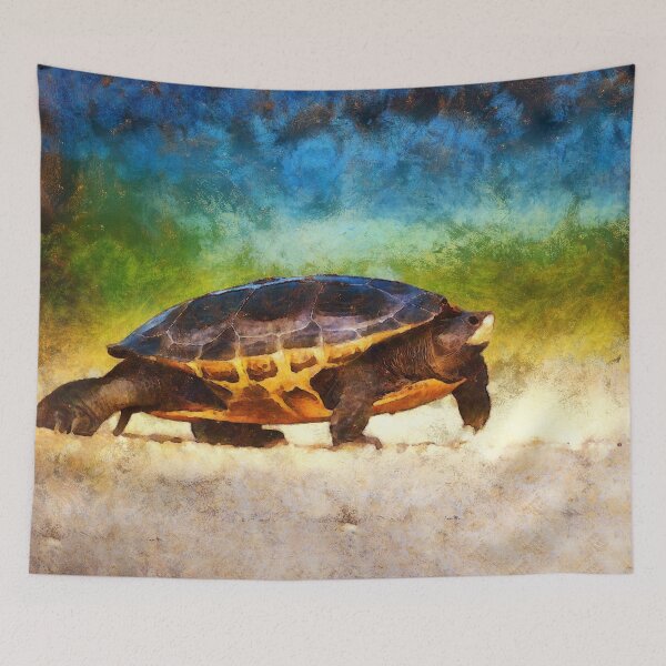 Item preview, Turtle Walking On The Sand Digital Painting designed and sold by NeavesPhoto.