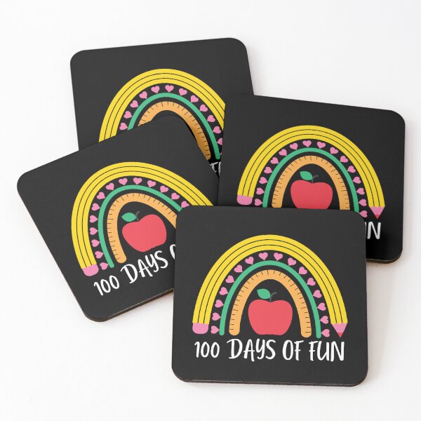 Item preview, 100 days of fun (white text)- teacher - kindergarten, preschool, elementary, middle school designed and sold by CaitU.