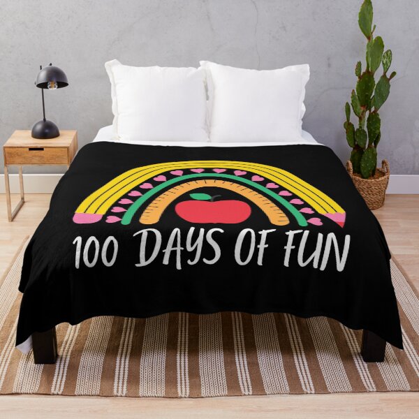 Item preview, 100 days of fun (white text)- teacher - kindergarten, preschool, elementary, middle school designed and sold by CaitU.