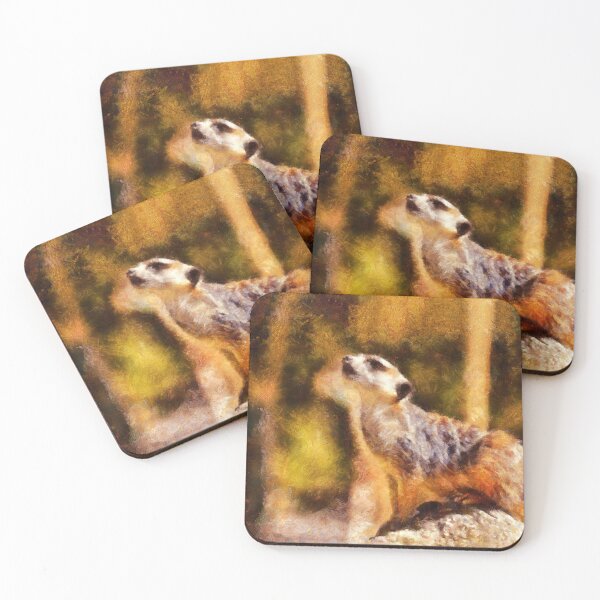Item preview, Meerkat Standing On A Rock Digital Painting designed and sold by NeavesPhoto.