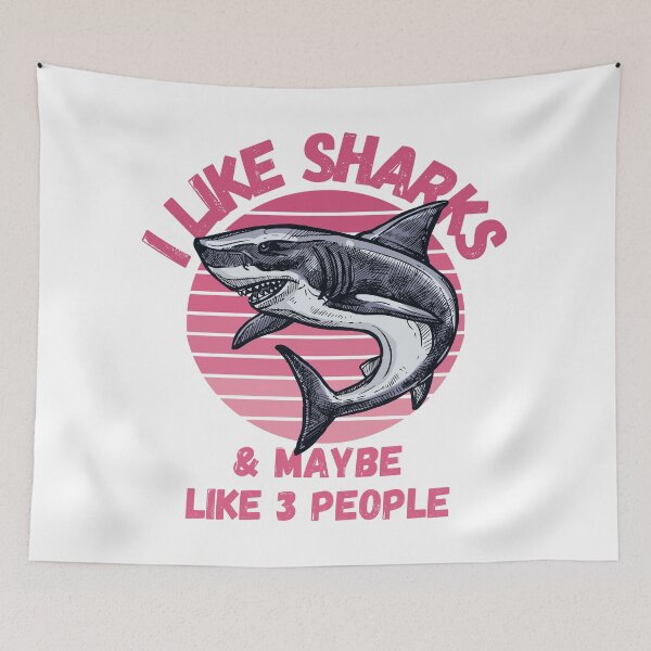 Item preview, I Like Sharks and Maybe 3 People Funny Shark Lovers Design designed and sold by Nathalie Aynié.