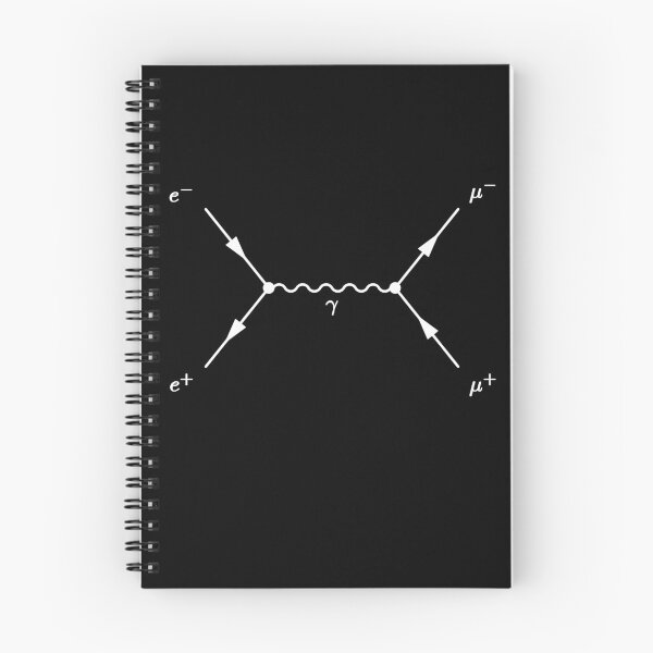 Item preview, Feynman diagram, electron positron scattering dark version designed and sold by NoetherSym.