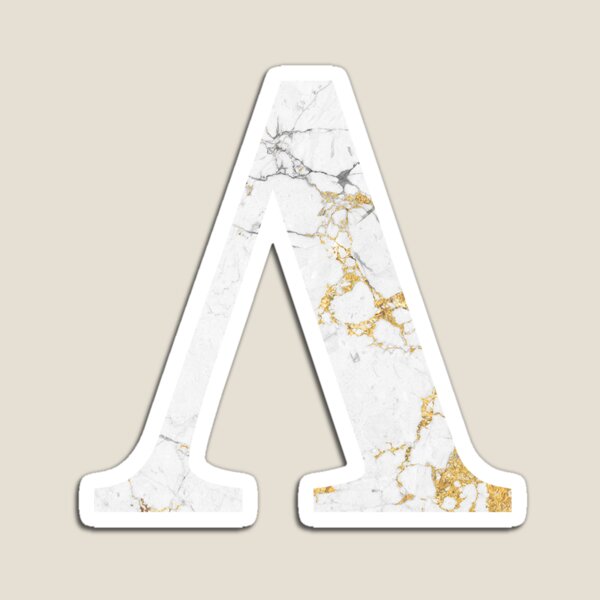 Item preview, Lambda - Gold Foiled White Marble designed and sold by melcif.