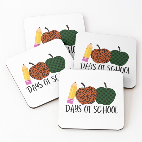 Item preview, 100 days of school apples and pencil (black text)- teacher - kindergarten, preschool, elementary, middle school designed and sold by CaitU.