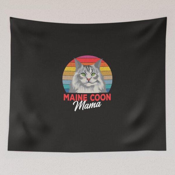 Aperçu de l'œuvre Maine Coon Mama Funny Cat Owner Lovers Gift créée et vendue par waltzfeli.