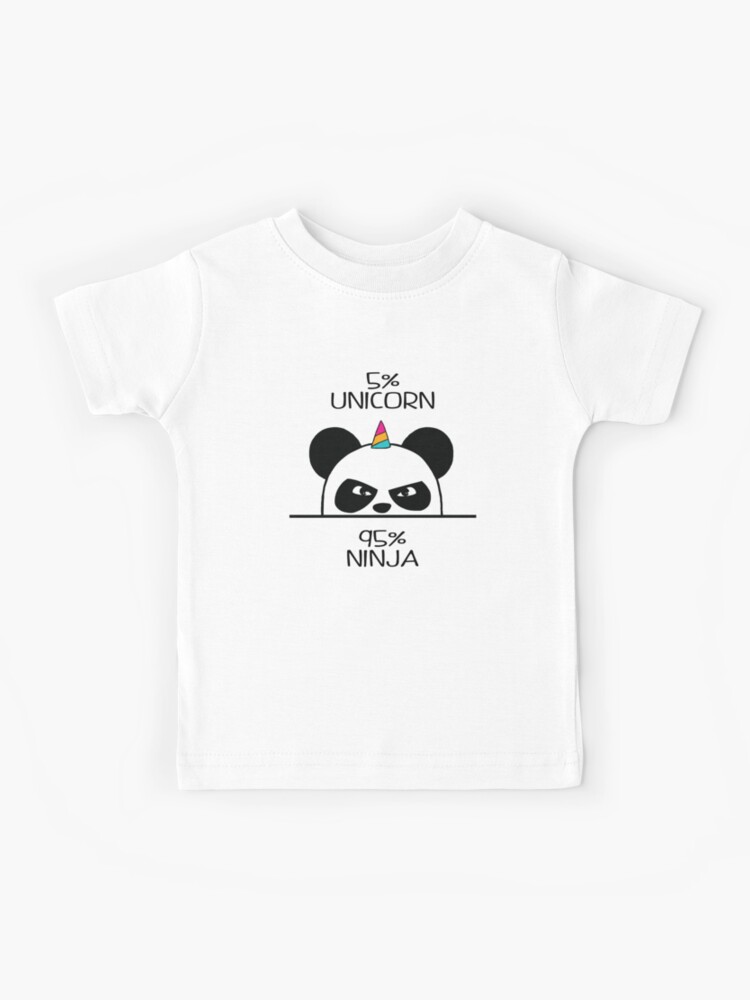 Thumbnail 1 of 2, Kids T-Shirt, Unicorn Ninja Panda designed and sold by Jandsgraphics.
