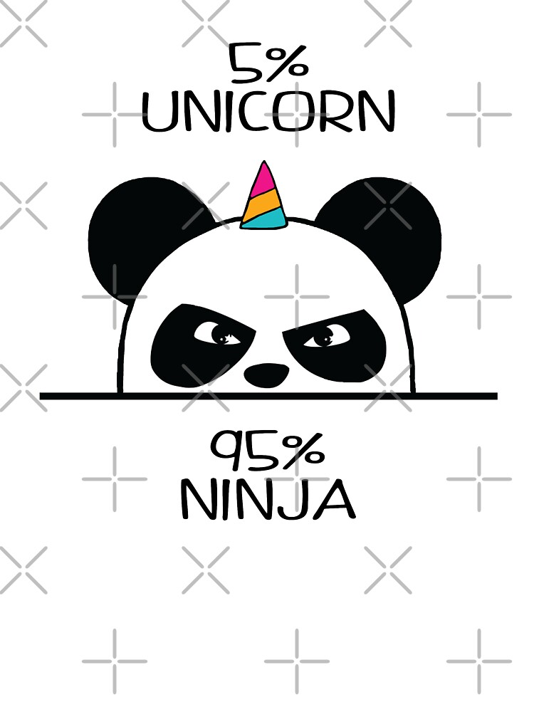 Thumbnail 2 of 2, Kids T-Shirt, Unicorn Ninja Panda designed and sold by Jandsgraphics.