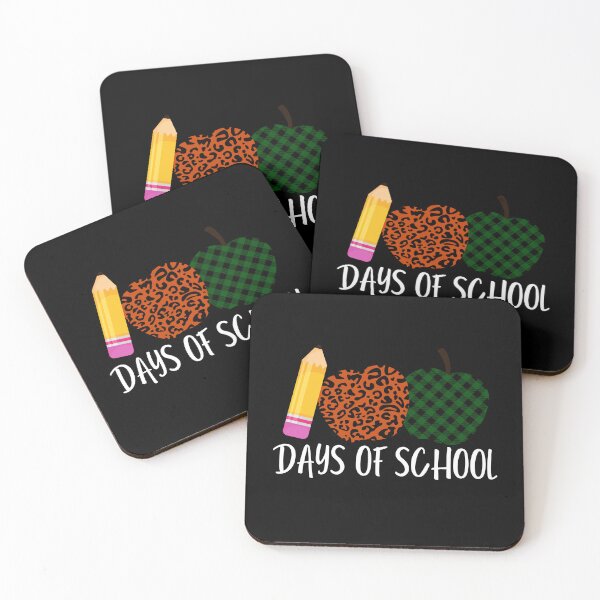 Item preview, 100 days of school apples and pencil (white text)- teacher - kindergarten, preschool, elementary, middle school designed and sold by CaitU.