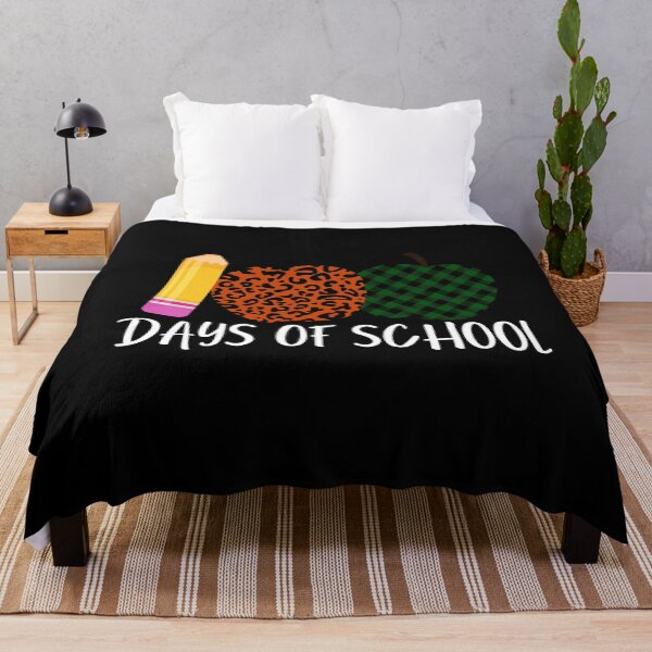 Item preview, 100 days of school apples and pencil (white text)- teacher - kindergarten, preschool, elementary, middle school designed and sold by CaitU.