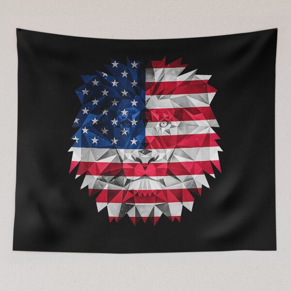 Item preview, Geometric Lion Polygon Style with American  designed and sold by moyealchristene.