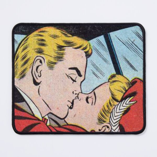 Item preview, Vintage romance comic strip kiss design designed and sold by SwnCreations.