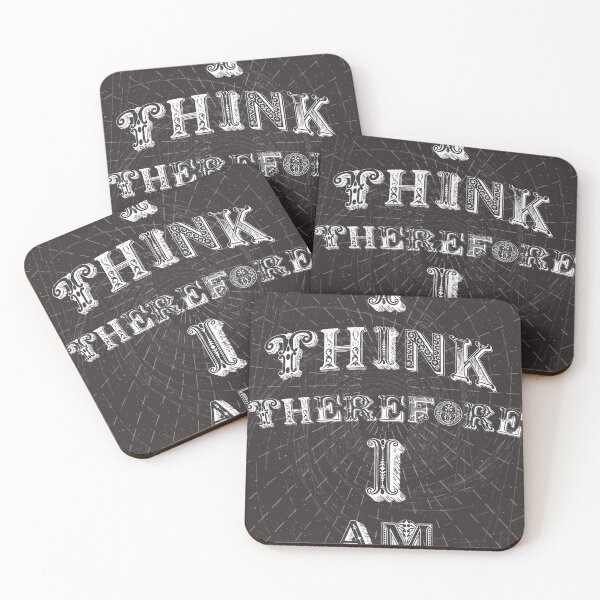 Item preview, I think therefore - Rene designed and sold by ZeeshanDesignz.