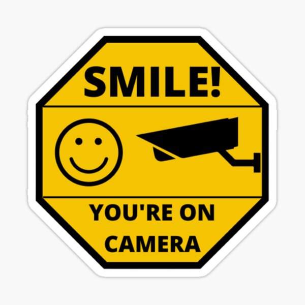 SMILE SECURITY WINDOW STICKERS MISC3R FREE P+P YOU ARE ON CCTV 
