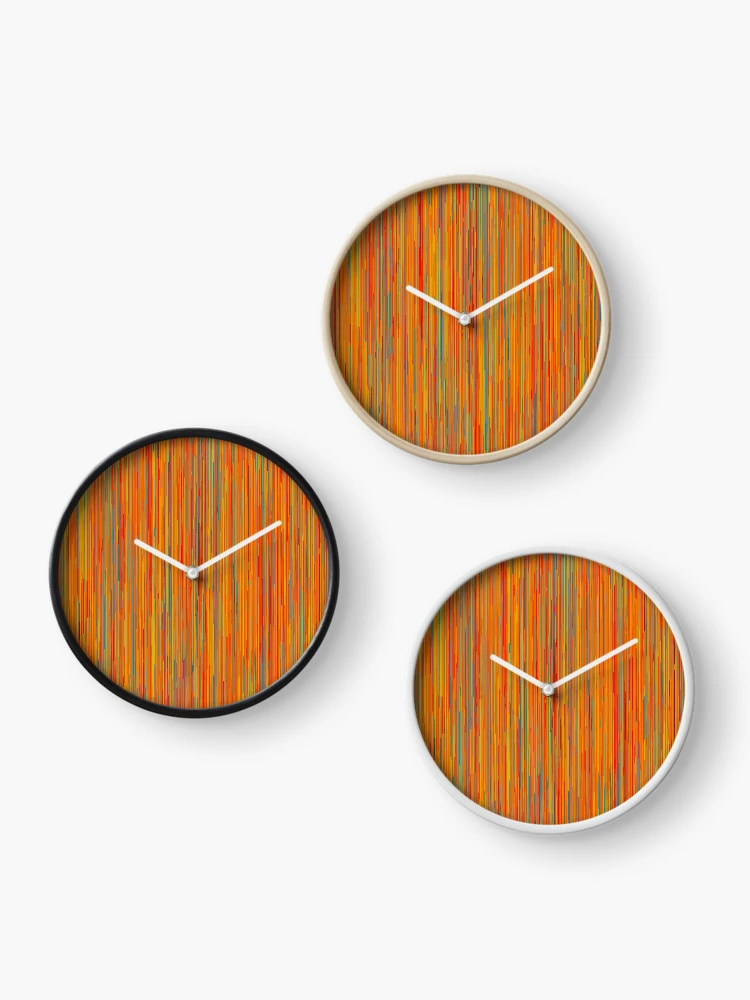 Thumbnail 3 of 4, Clock, Lines 5 designed and sold by genpythonart.