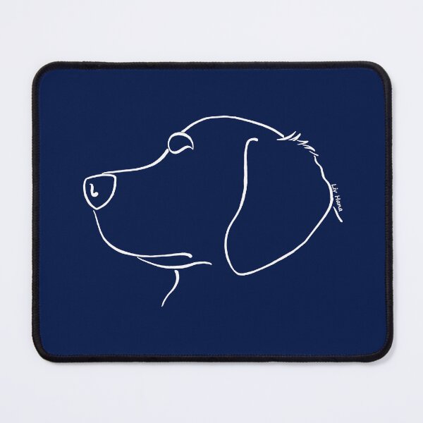 Item preview, Golden Retriever silhouette outline white designed and sold by LivHana.