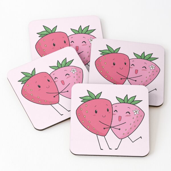Item preview, Cute Strawberries in Love designed and sold by FlyingShortcake.