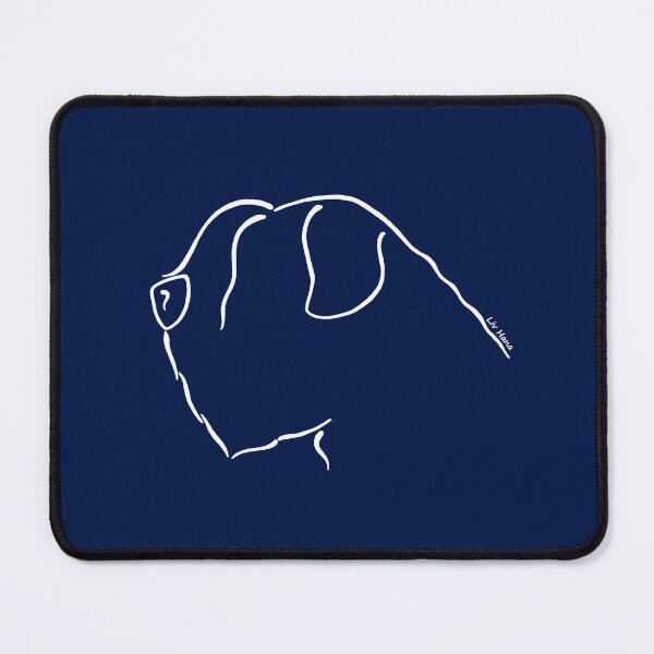 Item preview, Bouvier des Flandres silhouette outline white designed and sold by LivHana.