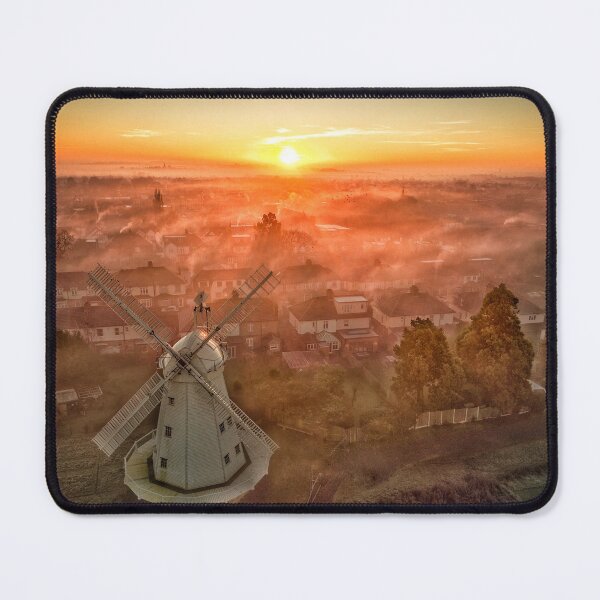 Item preview, Upminster Windmill Sunrise with ground mist designed and sold by Pete’s Digital Canvas.